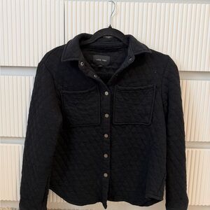 Love Tree Quilted Black Utility Jacket